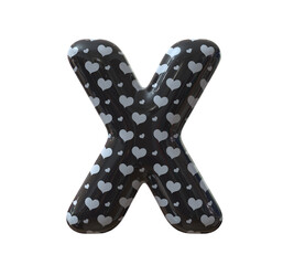 Black Balloon Letter X