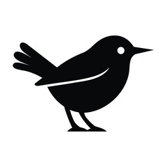 Simple Icon Illustration of Dipper Bird in Trendy Flat Isolated on White Background. SVG Vector