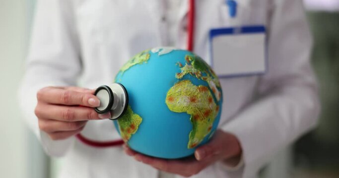Green earth day and saving world and global health concept