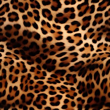 AI generated illustration of a rug with a leopard skin print