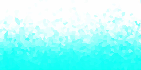 light azure and black Broken Stained Glass Background with White lines Voronoi diagram background. Seamless pattern with 3d shapes vector Vintage Illustration background. Geometric Retro tiles pattern