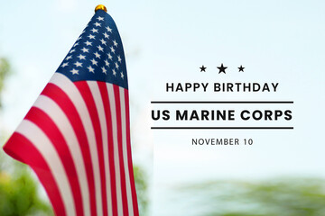 Greeting card for US Marine Corps Birthday November 10.