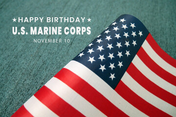 Greeting card for US Marine Corps Birthday November 10.