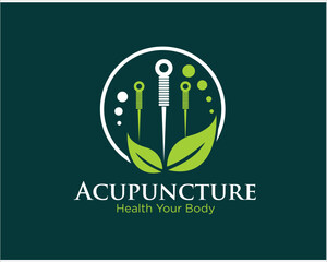 needle leaf acupuncture herbal and traditional medicine logo