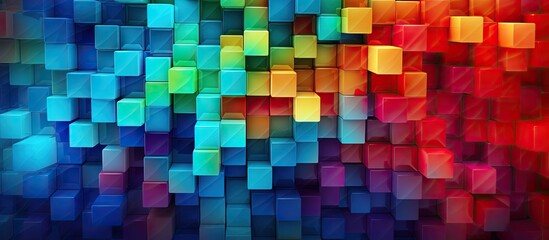 Unbelievable fresh abstract vivid cube patterned backdrop
