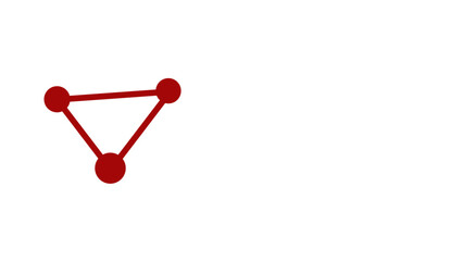 Abstract composition with connecting dots and lines on the white backround. abstract network of connected red dots, on white. connected dot background animation. abstract network red dot technology.