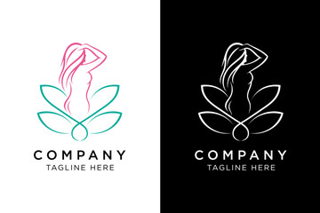 beautiful body logo in abstract shape