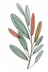 label with olive branch - simple linear style. Emblem composition with olives and typography	
