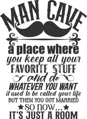 Man Cave - Man Cave Illustration