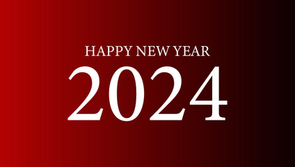 Stylish and Colorful 2024 Happy New Year text illustration design