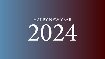 Stylish and Colorful 2024 Happy New Year text illustration design
