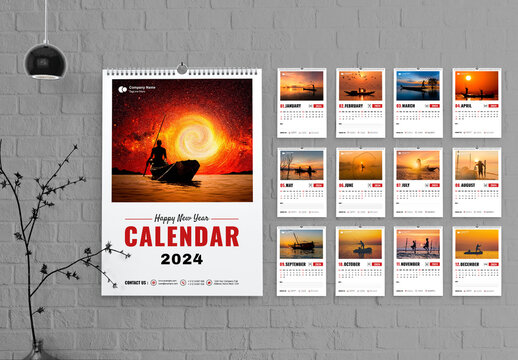 Creative Corporate & Business Calendar Design 2024