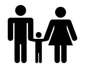 happy family icon vector. sign, symbol