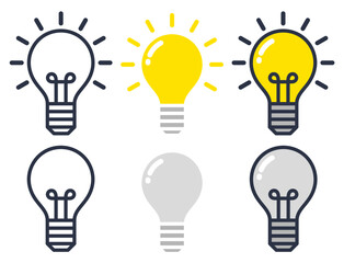 light bulb icon vector. ideas, inspiration
