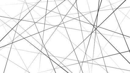 Random chaotic lines abstract geometric pattern. Abstract lines in black and white tone of many squares and rectangle shapes on white background.
