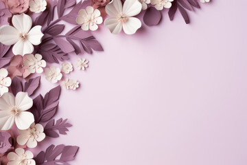 Simple flowers background with copy space for text