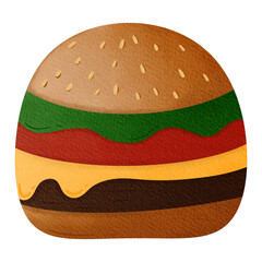 hamburger isolated on white