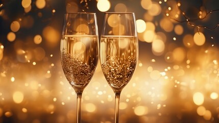 glasses of champagne  generated by AI
