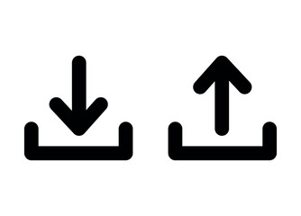Download and upload  icon vector illustration isolate on white background.