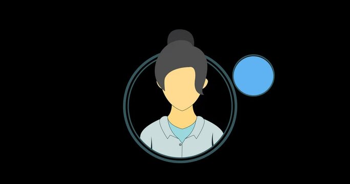 Avatar profile with blue tick.