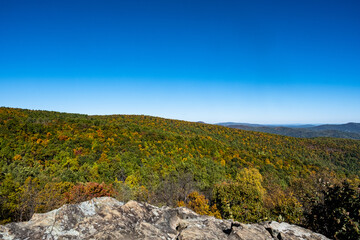 Panoramic view of fall color in Shenandoah National Park.