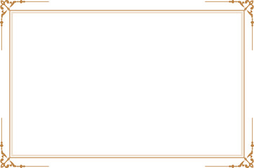 Elements of ornate vintage frames. Gold on white classic calligraphy swirls, floral motifs. Design print for greeting cards, wedding invitations, restaurant menu, royal certificates. Set 11