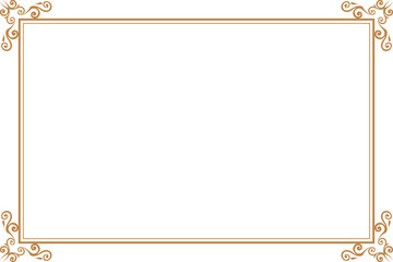 Elements of ornate vintage frames. Gold on white classic calligraphy swirls, floral motifs. Design print for greeting cards, wedding invitations, restaurant menu, royal certificates. Set 13