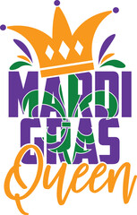 Mardi Gras Queen - Mardi Gras Illustration - obrazy, fototapety, plakaty