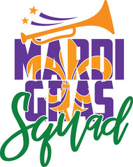 Mardi Gras Squad - Mardi Gras Illustration
