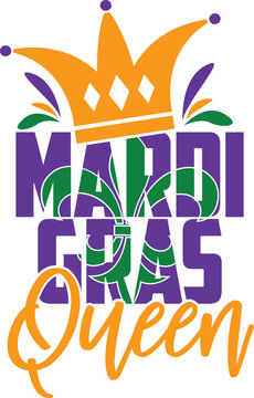 Mardi Gras Queen - Mardi Gras Illustration