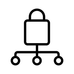 Lock Hierarchy Line Icon