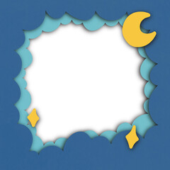 Obraz premium Paper Cut Dream cloud frame