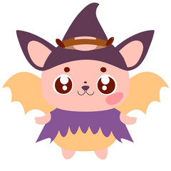 A cute little bat is smiling.