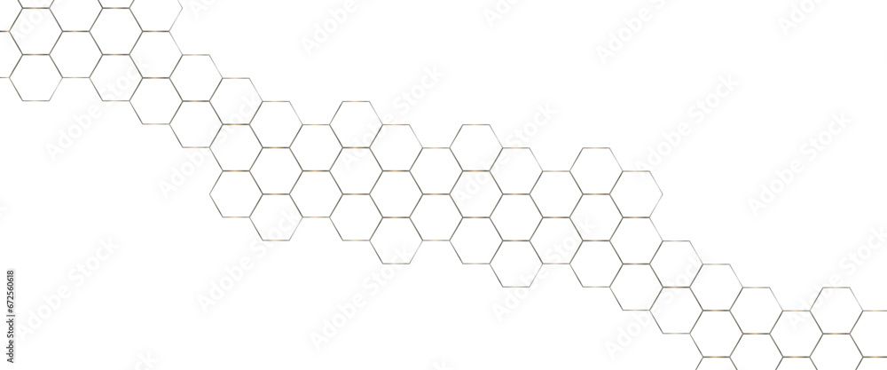 Aufkleber vector modern hexagon honeycomb transparent background with glowing hexagon geometric lines.
