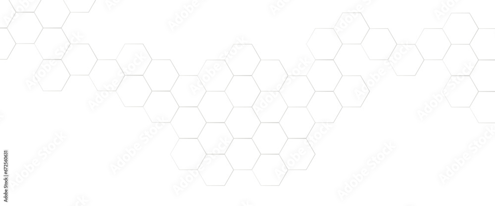 Poster vector modern hexagon honeycomb transparent background with glowing hexagon geometric lines.