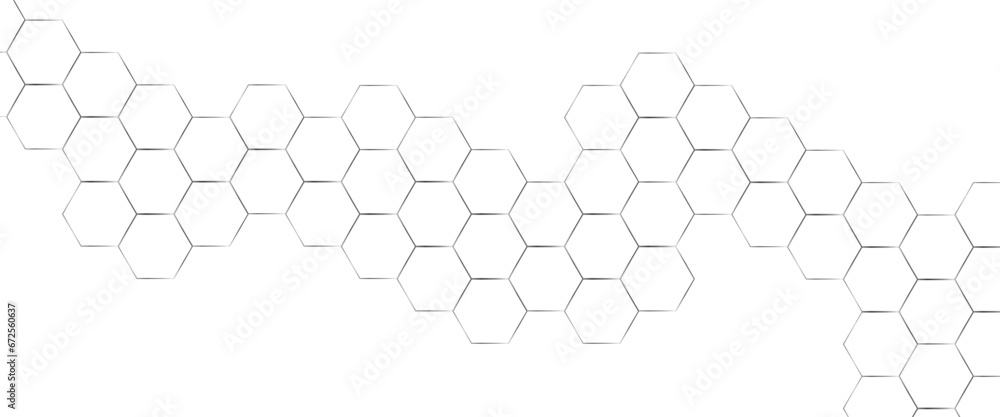 Poster vector modern hexagon honeycomb transparent background with glowing hexagon geometric lines.