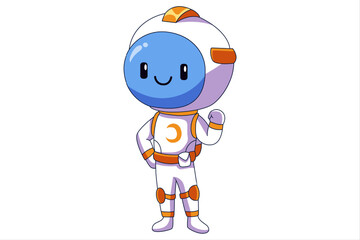 Cute Astronaut Cartoon Character Design