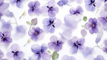 Delicate Violets Watercolor Seamless Pattern, Background Image, Hd