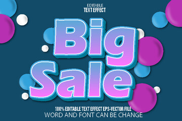 Big Sale Editable Text Effect Flat Gradient Style