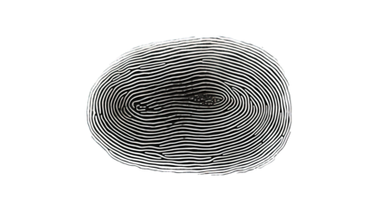 fingerprint isolated on white