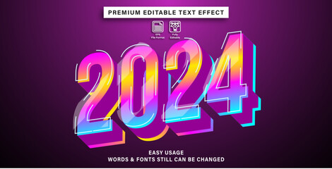 2024 text effect style