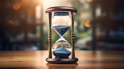 hourglass on a black background  generated by AI