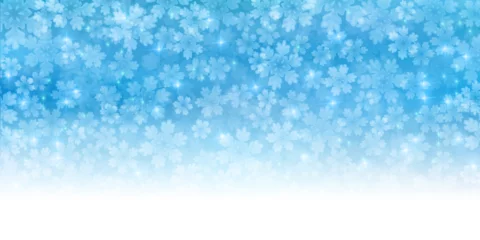 Rideaux velours Bleu クリスマス　雪　冬　風景　背景