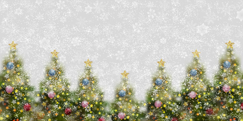 クリスマス　雪　冬　風景　背景