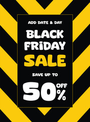Black Friday sale flyer  poster  or social media post design