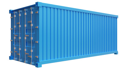 Container cargo isolated on white transparent, PNG