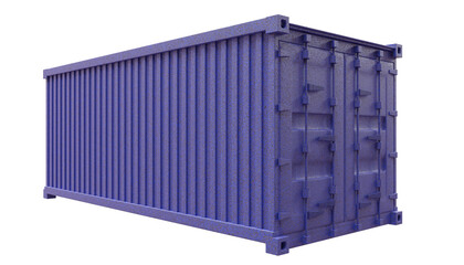 Cargo container isolated on white transparent, PNG