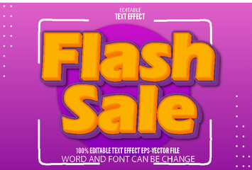 Flash Sale Editable Text Effect Flat Gradient Style