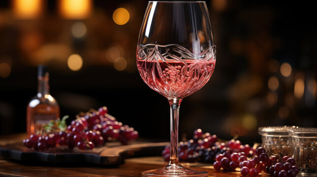 Red Wine Pouring Into Wine Glass Close-Up, Background Image, Hd