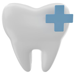 healthy teeth 3d icon